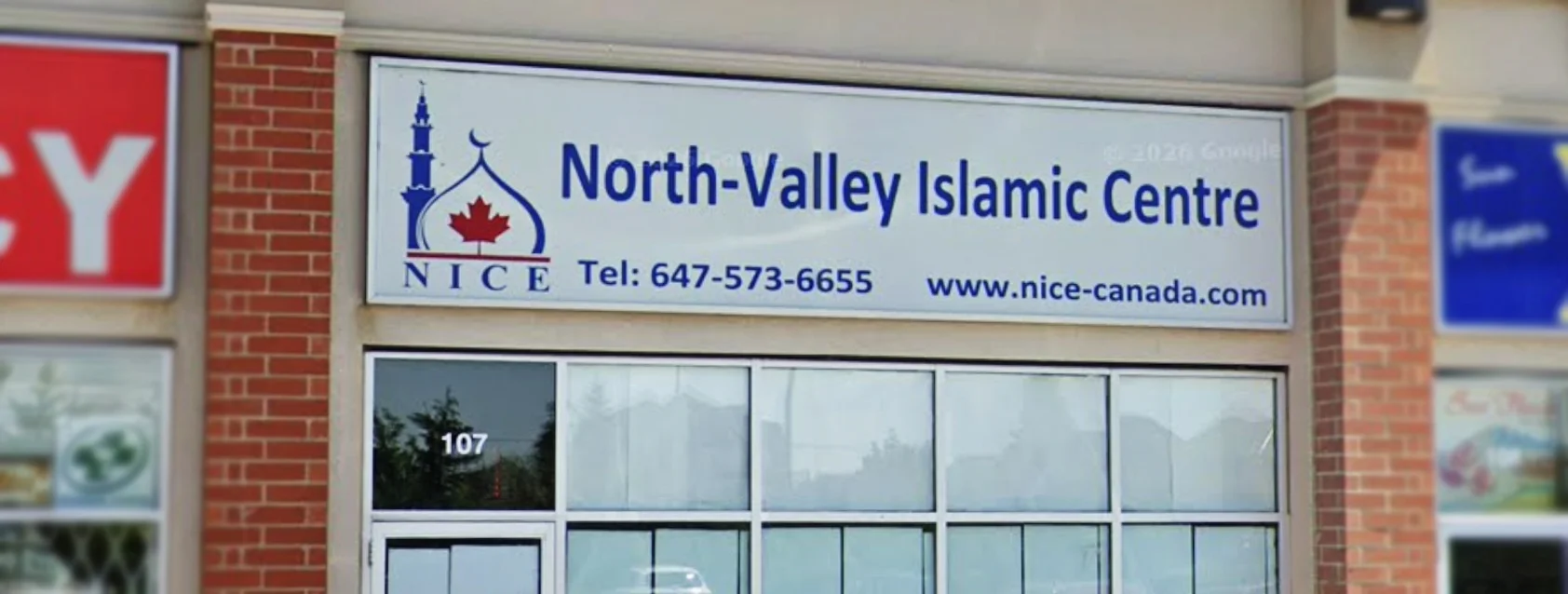Exterior view of North-Valley Islamic Centre Brampton building